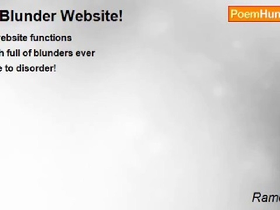 Ramesh T A - A Blunder Website!