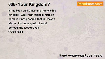 (brief renderings) Joe Fazio - 008- Your Kingdom?