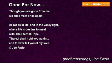 (brief renderings) Joe Fazio - Gone For Now...