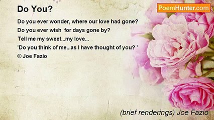 (brief renderings) Joe Fazio - Do You?