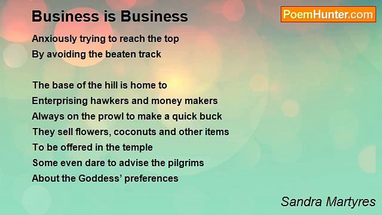 Sandra Martyres - Business is Business