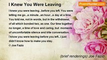 (brief renderings) Joe Fazio - I Knew You Were Leaving