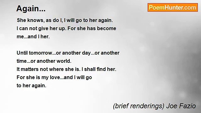 (brief renderings) Joe Fazio - Again...