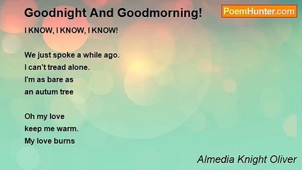 Almedia Knight Oliver - Goodnight And Goodmorning!