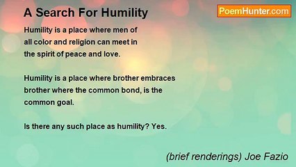 (brief renderings) Joe Fazio - A Search For Humility