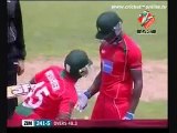 Cricket  Roach breaks Sibanda  39 s bat and bowls him at 95   OMG   MUST WATCH