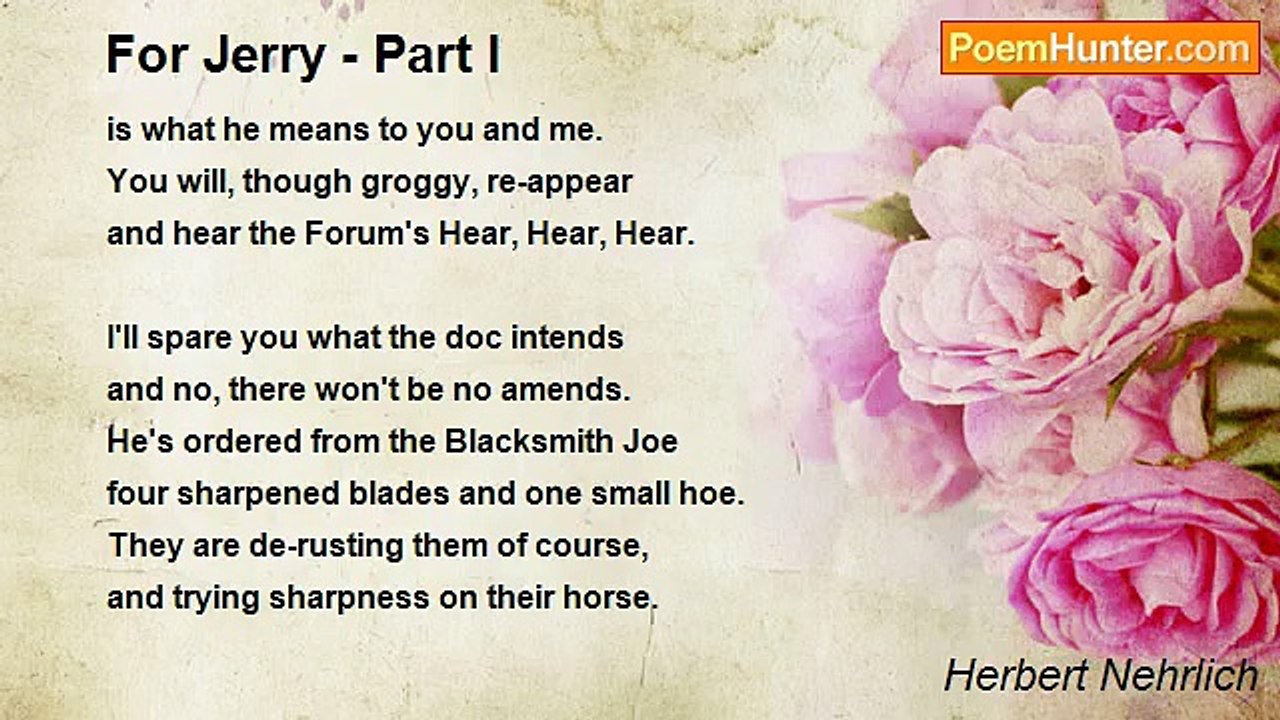 Herbert Nehrlich - For Jerry - Part I
