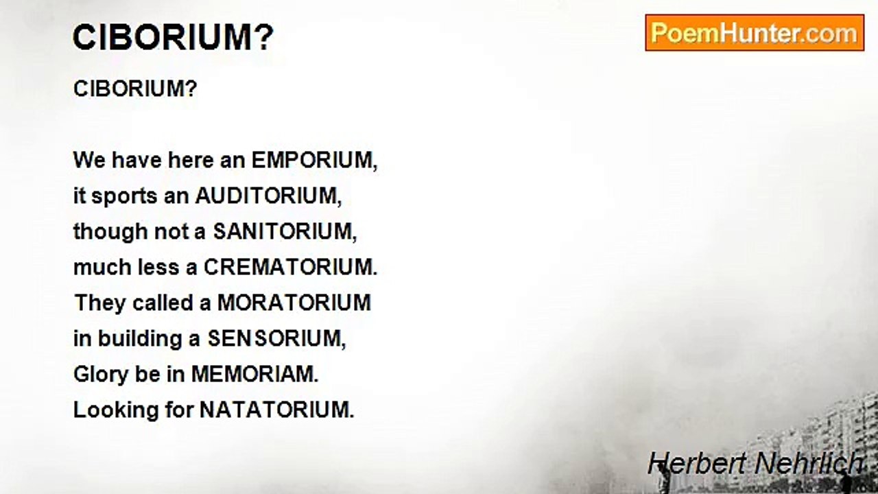 Herbert Nehrlich - CIBORIUM?