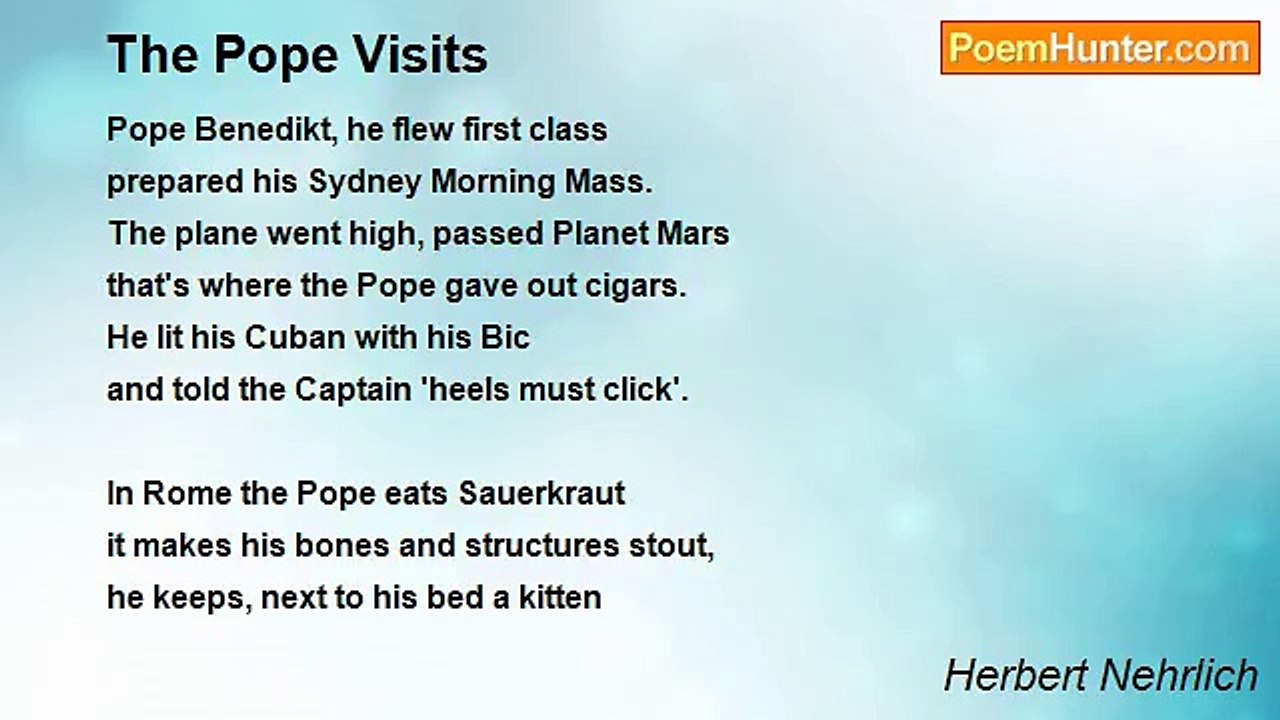 Herbert Nehrlich - The Pope Visits