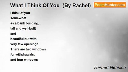 Herbert Nehrlich - What I Think Of You  (By Rachel)