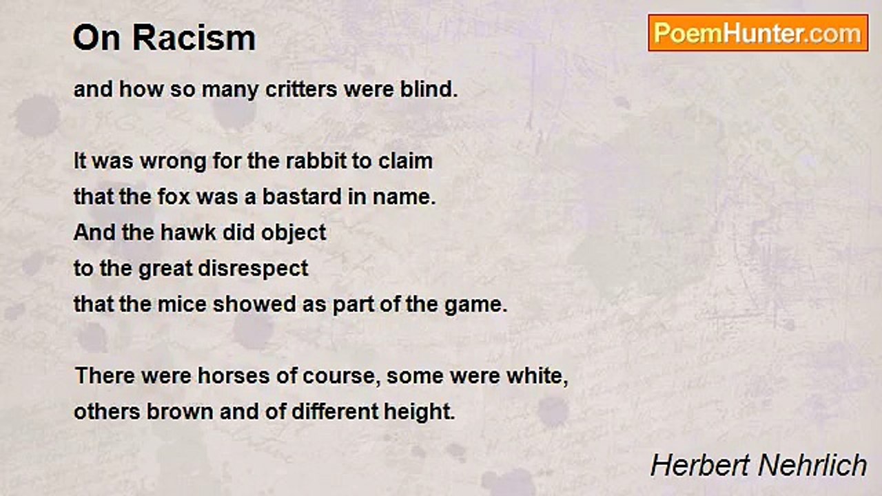 Herbert Nehrlich - On Racism