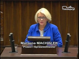 Poseł Marzena Machałek - Wystąpienie z dnia 06 listopada 2014 roku.