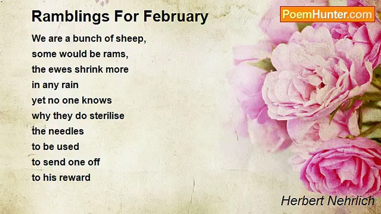 Herbert Nehrlich - Ramblings For February