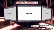 Get Magic Article Rewriter free of risk (for 60 days)