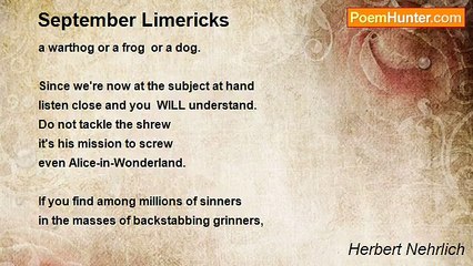 Herbert Nehrlich - September Limericks