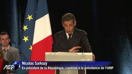 Nicolas Sarkozy en meeting à Paris vendredi 7 novembre 2014