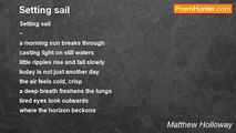 Matthew Holloway - Setting sail