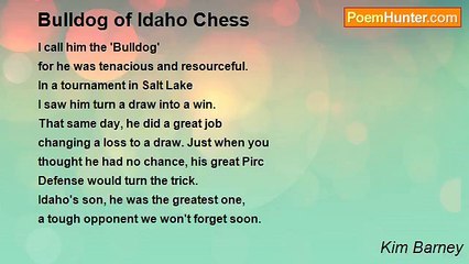 Kim Barney - Bulldog of Idaho Chess