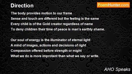 AHO Speaks - Direction