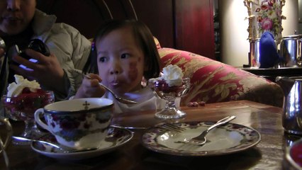 Girl Having Afternoon Tea At The Empress