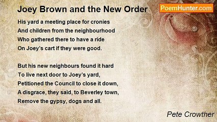 Pete Crowther - Joey Brown and the New Order
