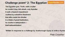 Pete Crowther - Challenge poem* 2: The Egyptian God, Thoth
