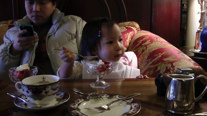 Girl Having Afternoon Tea At The Empress