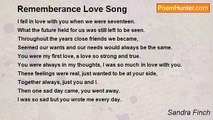 Sandra Finch - Rememberance Love Song