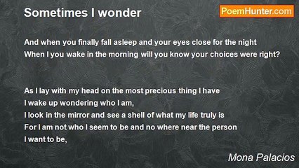 Mona Palacios - Sometimes I wonder