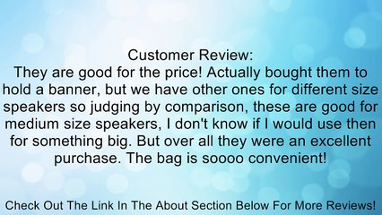 Talent SSGP Gig Pack 5 ft. PA/DJ Tripod Speaker Stand Pair w/Bag Review