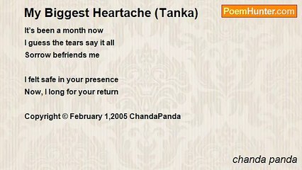 chanda panda - My Biggest Heartache (Tanka)