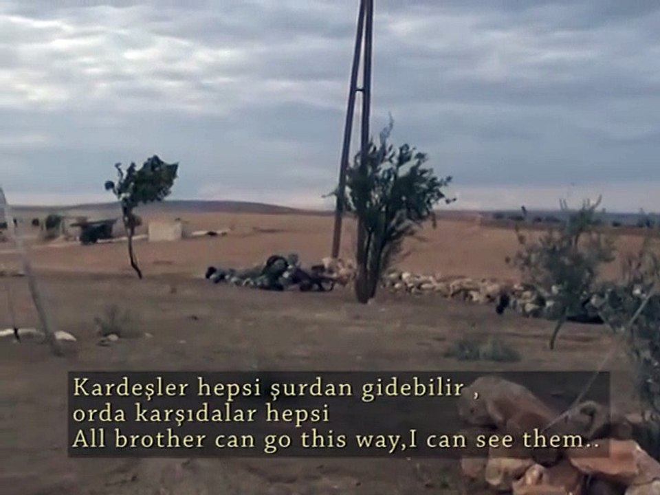 Turkish forces with ISIS Terorist together fighting against Kurdish YPG forces in kobani
