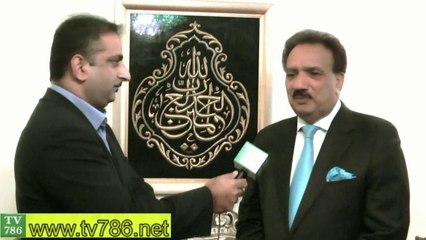 Rehman Malik on PIA flight & VIP culture issue Exclusive Interview for TV786