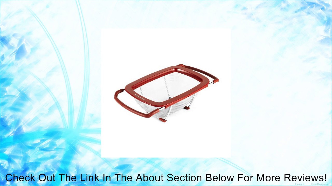 KitchenAid Expandable Colander Strainer, Red Review video Dailymotion