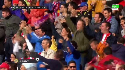 Almeria vs Barcelona 1-2~Thievy Biouma Goal ~La Liga 8 November  2014