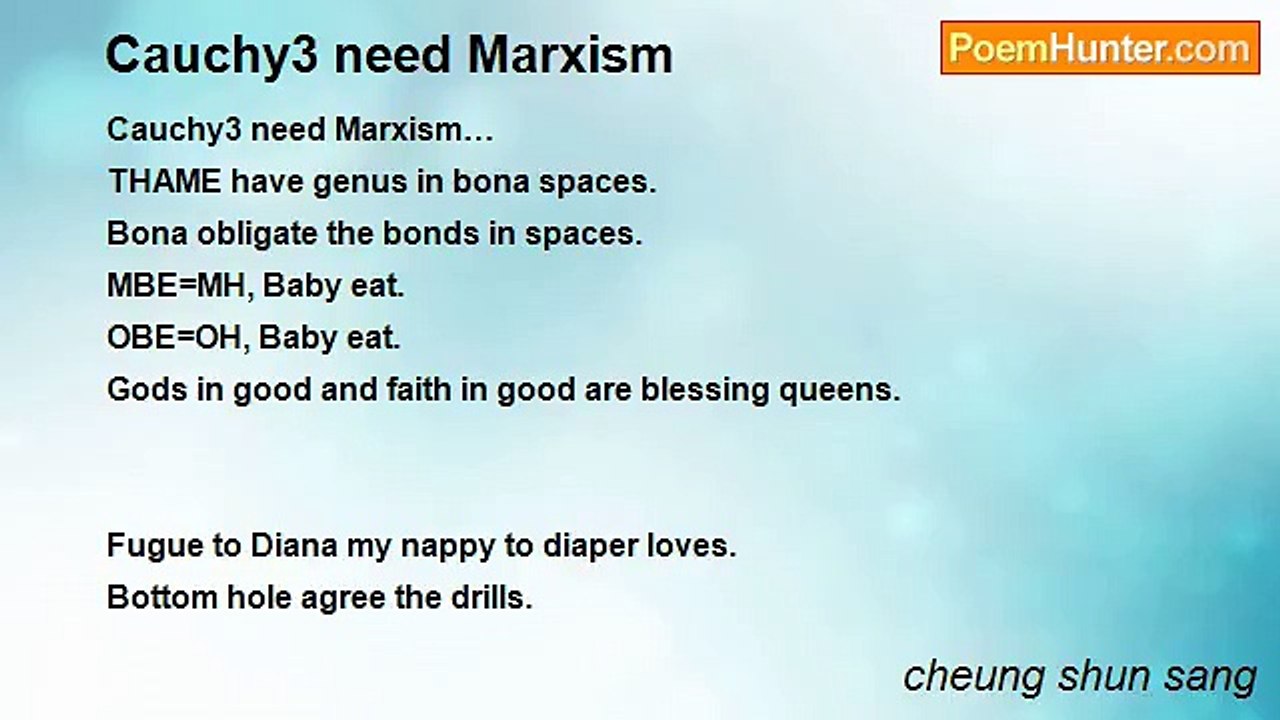 cheung shun sang - Cauchy3 need Marxism