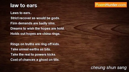 cheung shun sang - law to ears