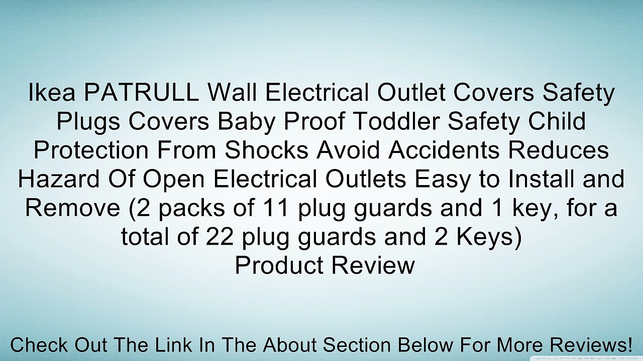 Ikea PATRULL Wall Electrical Outlet Covers Safety Plugs Covers Baby Proof Toddler Safety Child Protection From Shocks Avoid Accidents Reduces Hazard Of Open Electrical Outlets Easy to Install and Remove (2 packs of 11 plug guards and 1 key, for a total of