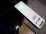 Wi-Fi USB Card TP-LINK TL-WN721N flashing LED on 1,3 MB/s Actual Internet speed