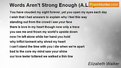 Elizabeth Walker - Words Aren't Strong Enough (A.L.R)