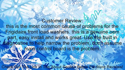 Electrolux 131763202 Washer Door Lock and Switch Review