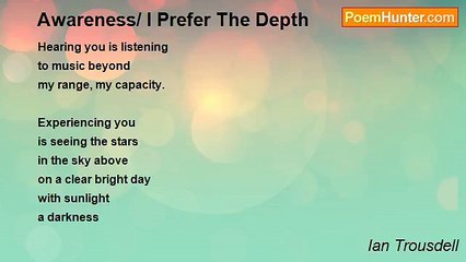 Ian Trousdell - Awareness/ I Prefer The Depth