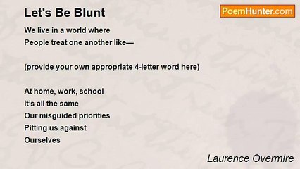Laurence Overmire - Let's Be Blunt