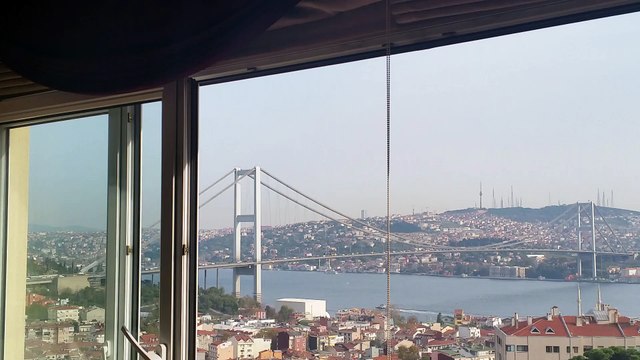 ORTAKOYDE SALONDAN KEYIFLI BOGAZ VE KOPRU MANZARASI