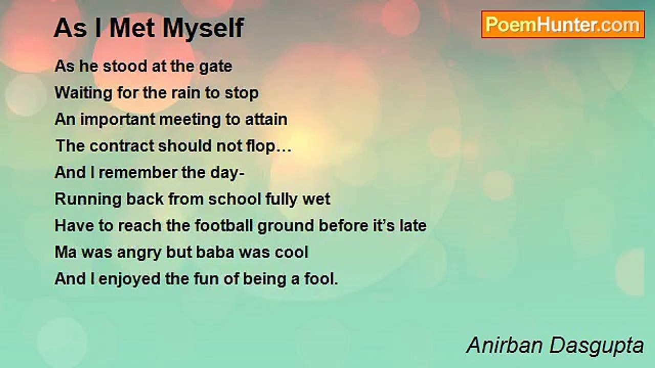 Anirban Dasgupta - As I Met Myself