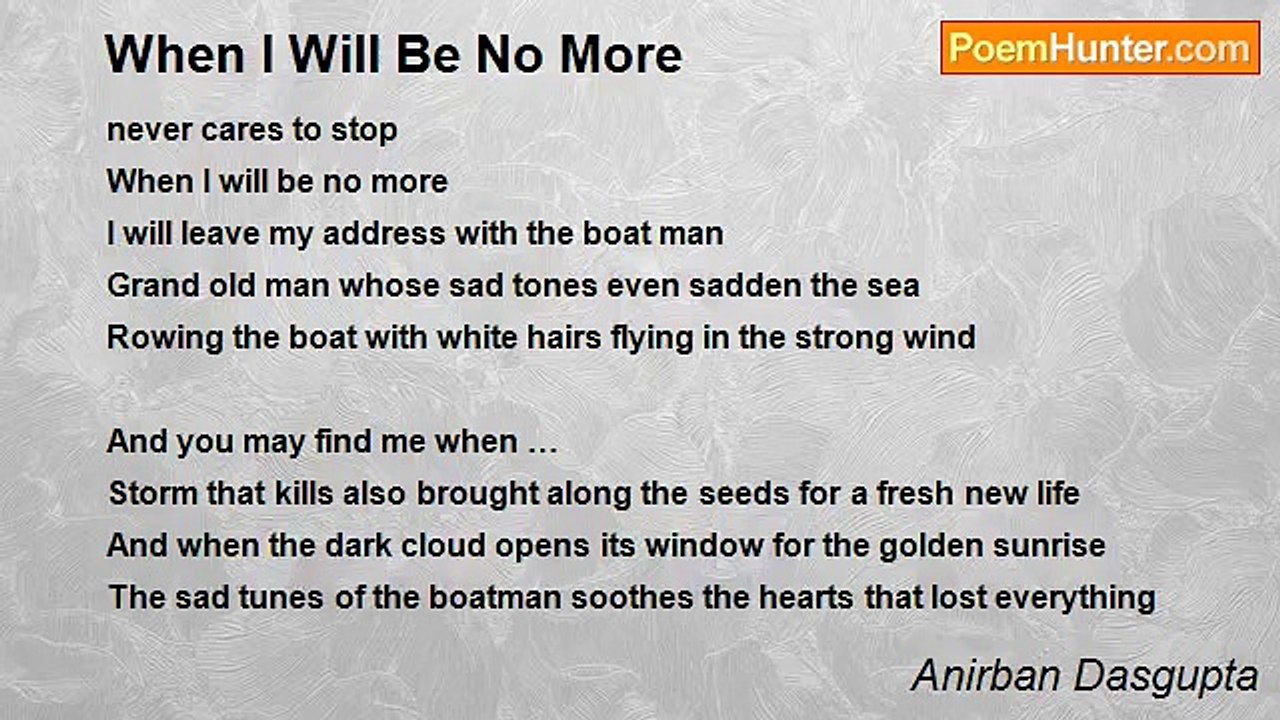 Anirban Dasgupta - When I Will Be No More