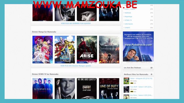 Mamzouka siteweb pour regarder des films #séries #mangas #gratuitement