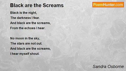 Sandra Osborne - Black are the Screams