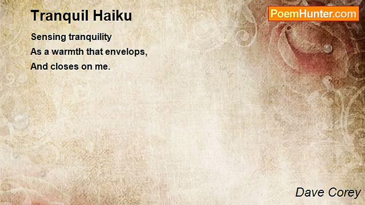 Dave Corey - Tranquil Haiku