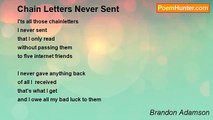 Brandon Adamson - Chain Letters Never Sent